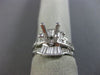 ESTATE WIDE .85CT DIAMOND 18KT WHITE GOLD 3D SEMI MOUNT ENGAGEMENT RING #2871