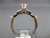 ANTIQUE .87CT DIAMOND 14K TWO TONE GOLD CLASSIC MARQUISE ENGAGEMENT RING #22424