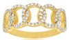 ESTATE .45CT DIAMOND 14KT YELLOW GOLD MULTI CIRCULAR CLASSIC LOVE KNOT FUN RING