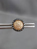 ESTATE .57CT WHITE & BLACK DIAMOND 14KT ROSE & BLACK GOLD CIRCULAR STUD EARRINGS