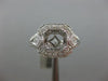 LARGE .69CT DIAMOND 14KT WHITE GOLD 3D 4 PRONG HEART SEMI MOUNT ENGAGEMENT RING