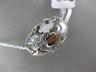 ESTATE LARGE .10CT DIAMOND 14K WHITE GOLD CLASSIC MULTI BUTTERFLY BARREL PENDANT