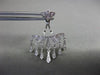 ESTATE LARGE .23CT DIAMOND 14KT WHITE GOLD BUTTERFLY CHANDELIER HANGING EARRINGS