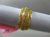 ESTATE WIDE 3.09CT FANCY YELLOW DIAMOND 18K YELLOW GOLD 3D ETERNITY WEDDING RING