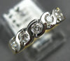ESTATE .25CT DIAMOND 14KT WHITE & YELLOW GOLD S SHAPE ANNIVERSARY RING #11875