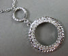 ESTATE .50CT DIAMOND 14KT WHITE GOLD 3D CIRCLE OF LIFE FLOATING LARIAT NECKLACE