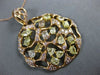 EXTRA LARGE .75CT WHITE PINK & FANCY YELLOW DIAMOND 18KT ROSE GOLD ROUND PENDANT