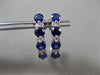 ESTATE 1.47CT DIAMOND & SAPPHIRE 18K WHITE GOLD 3D CLASSIC UMBRELLA EARRINGS E/F