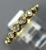 ESTATE .13CT DIAMOND 14KT YELLOW GOLD 3D BEZEL 7 STONE WEDDING ANNIVERSARY RING