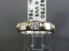 ESTATE .75CT PRINCESS DIAMOND 14KT TWO TONE GOLD WEDDING ANNIVERSARY RING #7305