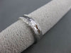 ANTIQUE 14K WHITE GOLD FILIGREE DIAMOND CUT ETERNITY WEDDING BAND RING #18937