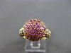 ESTATE 2.26CT AAA BLUE & PINK SAPPHIRE 14KT YELLOW GOLD 3D DOME SHAPED RING