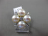ANTIQUE .20CT OLD MINE DIAMOND & AAA PEARL 14KT WHITE GOLD 3D ETOILE FLOWER RING