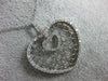 ESTATE LARGE .75CT DIAMOND 14KT WHITE GOLD HEART WEB STAR OF DAVID LOVE PENDANT