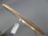 ESTATE .96CT DIAMOND 18KT ROSE GOLD 3D CLASSIC ETERNITY MILGRAIN BANGLE BRACELET