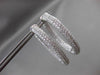 ESTATE MASSIVE 13.13CT DIAMOND 18KT WHITE GOLD OVAL DOUBLE SIDED HOOP EARRINGS