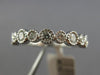 ESTATE .52CT DIAMOND 14KT WHITE GOLD 11 STONE FILIGREE MILGRAIN ANNIVERSARY RING