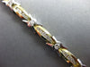 ESTATE WIDE 2.61CT DIAMOND 14K WHITE & YELLOW GOLD ETOILE X LOVE TENNIS BRACELET