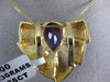 ESTATE LARGE 4.15CT DIAMOND & AAA AMETHYST 14K YELLOW GOLD SLIDER PENDANT #15213