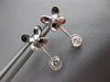 ESTATE .40CT DIAMOND 18KT WHITE GOLD 3D BEZEL BUTTERFLY HANGING EARRINGS #6417