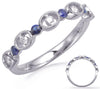 .31CT DIAMOND & AAA SAPPHIRE 14K WHITE GOLD 3D ROUND OVAL FILIGREE MILGRAIN RING