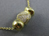 ESTATE .70CT DIAMOND 18K YELLOW GOLD 3D HANDCRAFTED HAMMER LOOK FLOATING PENDANT