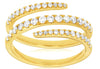 ESTATE WIDE .65CT DIAMOND 14KT YELLOW GOLD 3D CLASSIC CRISS CROSS SNAKE RING