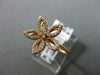ESTATE .26CT ROUND DIAMOND 18KT ROSE GOLD ROPE MILGRAIN CLASSIC FLOWER FUN RING