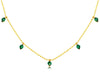 .60CT AAA EMERALD 14KT YELLOW GOLD CLASSIC BY THE YARD CHANDELIER LOVE NECKLACE