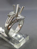 ESTATE WIDE .85CT DIAMOND 18KT WHITE GOLD 3D SEMI MOUNT ENGAGEMENT RING #2871