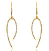 .50CT DIAMOND 14KT YELLOW GOLD 3D OPEN TEAR DROP LEVERBACK FUN HANGING EARRINGS
