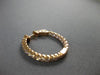 ESTATE 2.04CT DIAMOND 14K ROSE GOLD 3D 2MM DOUBLE SIDED CLASSIC HOOP EARRINGS