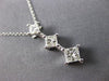 ESTATE LARGE .80CT DIAMOND 14K WHITE GOLD 3D GRADUATING FLOATING PENDANT #15437
