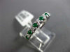 ESTATE .70CT DIAMOND & AAA EMERALD 14K WHITE GOLD COMFORT FIT ANNIVERSARY RING