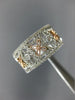 WIDE .59CT DIAMOND 14KT WHITE & ROSE GOLD SQUARE OPEN FILIGREE ANNIVERSARY RING