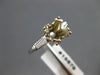 ESTATE .34CT DIAMOND PLATINUM 3 STONE FISHTAIL SEMI MOUNT ENGAGEMENT RING #15679