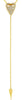 ESTATE .28CT DIAMOND 14KT YELLOW GOLD 3D CLASSIC HEART LARIAT LOVE NECKLACE