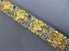 ANTIQUE WIDE 1.98CT DIAMOND 14KT WHITE & YELLOW GOLD 3D PUZZLE BRACELET #19715