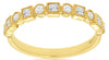 .35CT DIAMOND 14KT YELLOW GOLD ROUND & PRINCESS FILIGREE BEZEL ANNIVERSARY RING