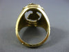 ANTIQUE LARGE .12CT OLD MINE DIAMOND 14KT YELLOW GOLD 3D OVAL LADY PORTRAIT RING