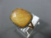 ESTATE LARGE 10.17CT DIAMOND & AAA YELLOW QUARTZ 14K ROSE GOLD RECTANGULAR RING