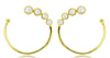 0.33CT DIAMOND 14KT YELLOW GOLD 3D ROUND BEZEL GRADUATING HOOP HANGING EARRINGS