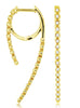 ESTATE .42CT DIAMOND 14KT YELLOW GOLD 3D CLASSIC HUGGIE BAR HANGING EARRINGS