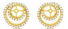 ESTATE .35CT DIAMOND 14KT YELLOW GOLD CLASSIC DOUBLE SWIRL ROUND JACKET EARRINGS