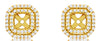 ESTATE .30CT DIAMOND 14KT YELLOW GOLD SQUARE OCTAGON DOUBLE HALO JACKET EARRINGS