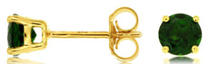 ESTATE 1.10CT AAA RUSSALITE 14KT YELLOW GOLD 3D CLASSIC 4 PRONG STUD EARRINGS