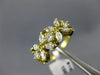ANTIQUE WIDE .94CT MARQUISE & ROUND DIAMOND 18KT YELLOW GOLD  FLORAL RING #1908