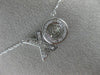 ESTATE .15CT DIAMOND 14K WHITE GOLD 3D DANCING DIAMOND XO FLOATING LOVE NECKLACE