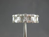 ESTATE 1.10CT DIAMOND & SAPPHIRE 14KT WHITE GOLD ANNIVERSARY WEDDING RING #23462