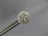 ESTATE LARGE .92CT DIAMOND 18KT WHITE GOLD 9mm CLUSTER ROUND HALO STUD EARRINGS